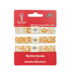 Fifa World Cup – Fabric Fashionable Qatar 2022 World Cup Doodlz Nylon Bracelet – Netherlands
