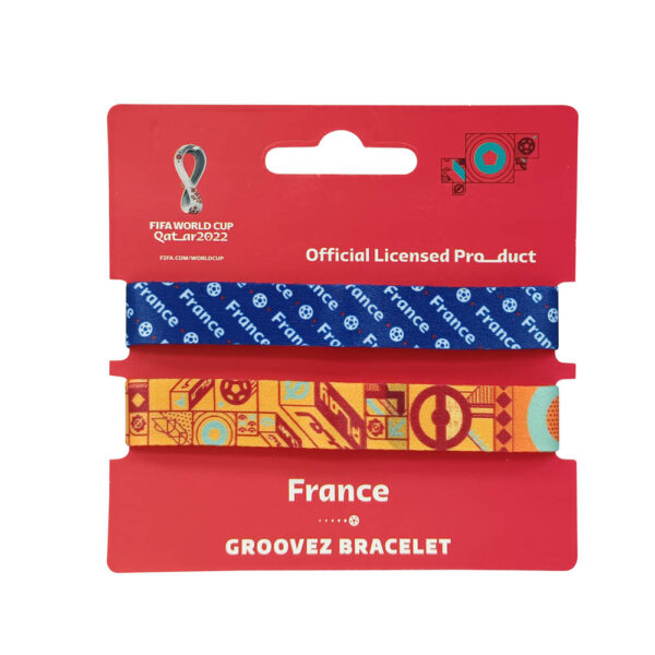 Fifa World Cup – Fabric Fashionable Qatar 2022 World Cup Nylon Wrist Band – France