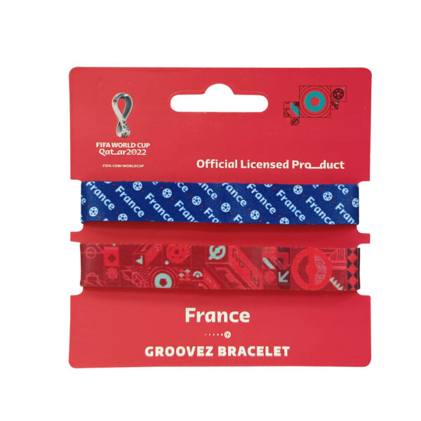 Fifa World Cup – Fabric Fashionable Qatar 2022 World Cup Nylon Wrist Band – France
