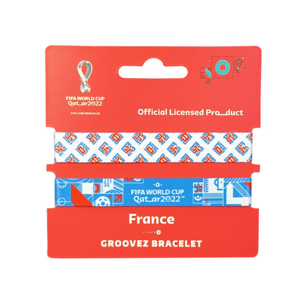 Fifa World Cup – Fabric Fashionable Qatar 2022 World Cup Nylon Wrist Band – France
