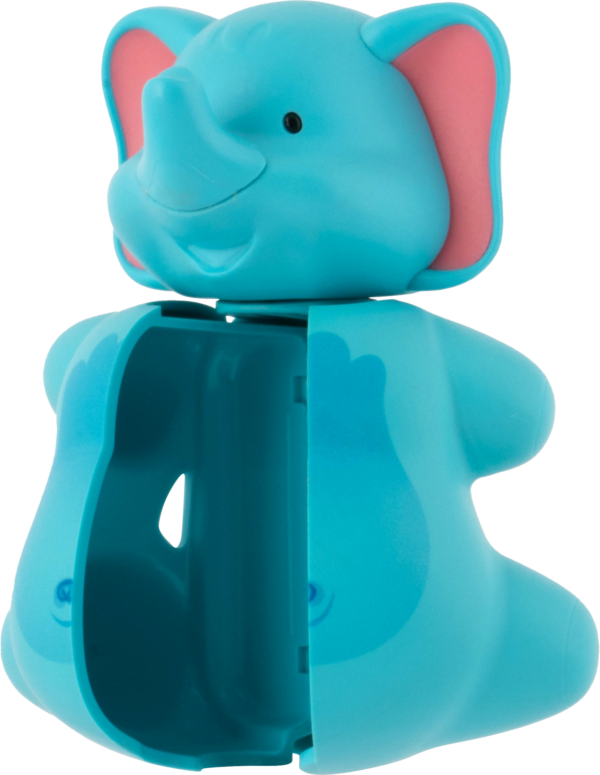 Flipper – Elephant Toothbrush Holder for Kids – Suction Cup, One-Touch, Hygienic & Travel-Friendly, 3Y+