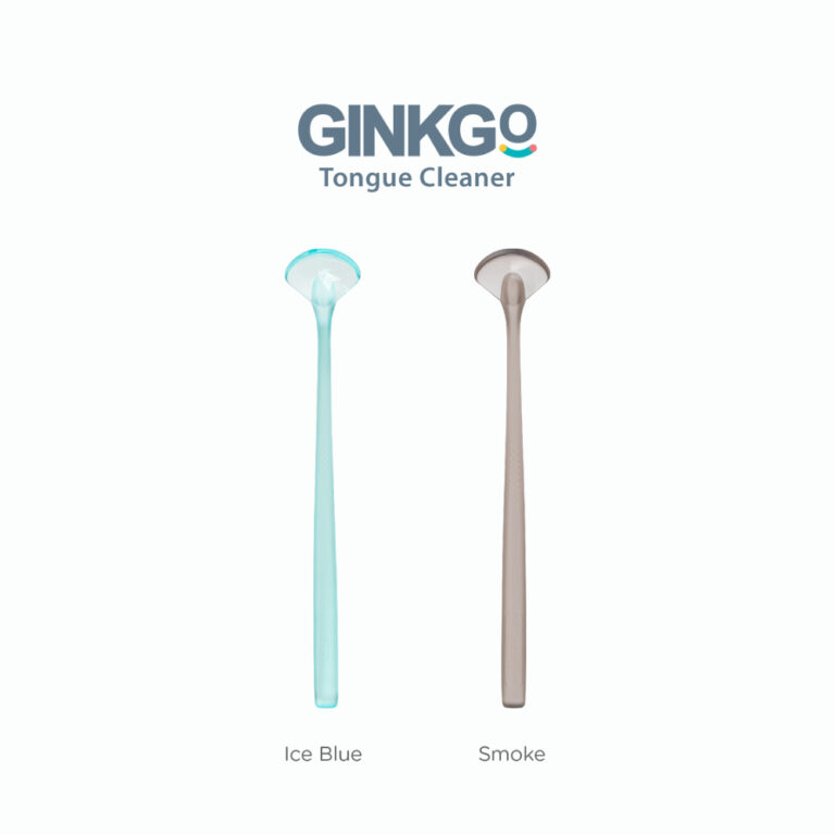 Flipper - Ginkgo Tongue Cleaner, Smoke | Non-Slip Handle, Bacteria & Plaque Remover - Smoke