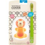 Flipper – Lion Oral Hygiene Set – Soft Toothbrush & Holder, Suction, 3Y+