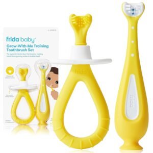Fridababy – Grow-With-Me Training Toothbrush Set | Infant To Toddler Toothbrush Oral Care For Sensitive Gums Combo Pack By Frida Baby