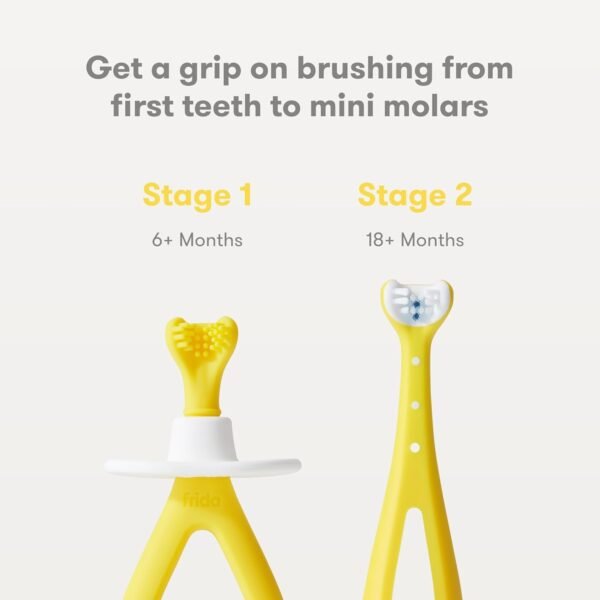 Fridababy – Grow-With-Me Training Toothbrush Set | Infant To Toddler Toothbrush Oral Care For Sensitive Gums Combo Pack By Frida Baby
