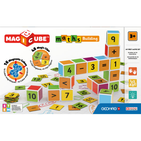 Geomag – Magicube Math Building Recycled Clips 61 pcs