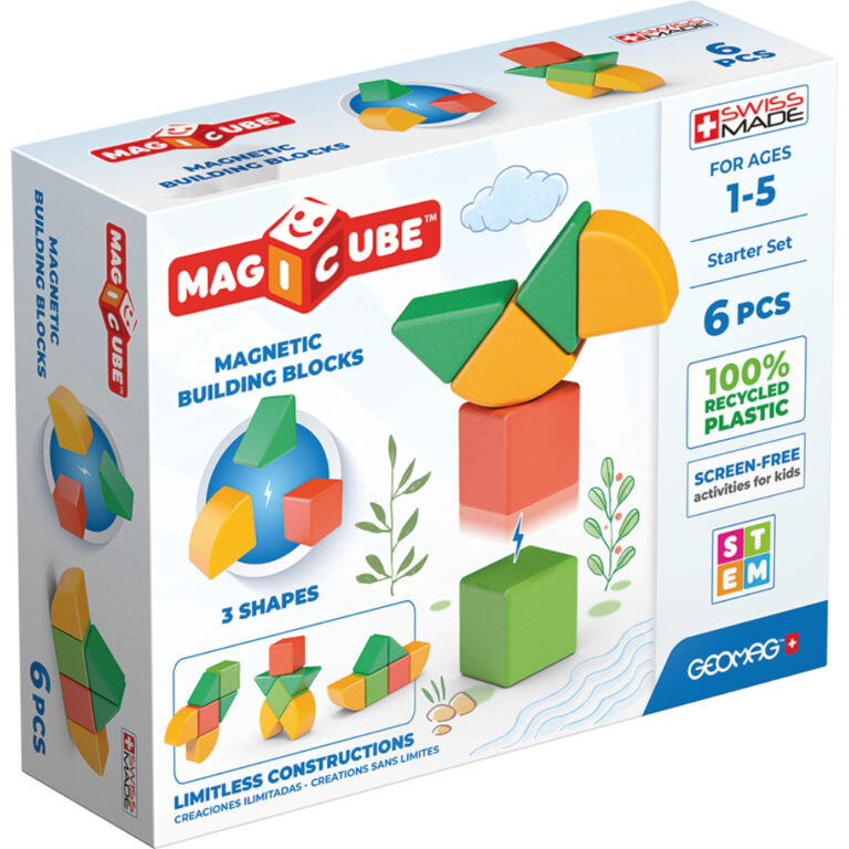 Geomag - Magicube Starter Set – 6pcs Magnetic STEM Cubes