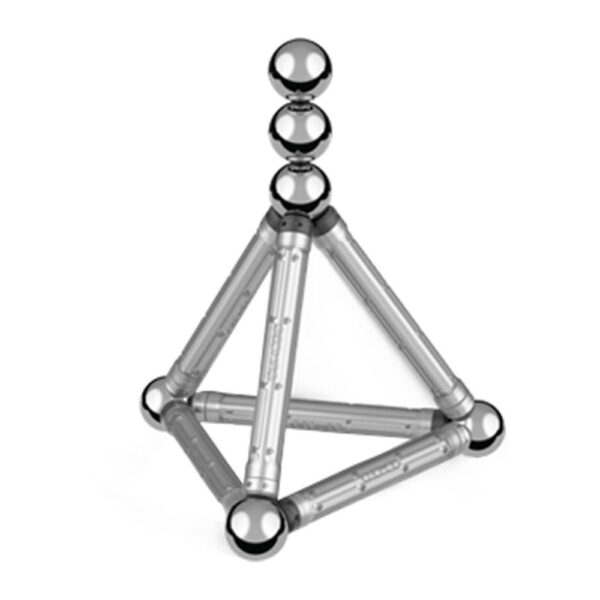 Geomag – Pro-L Magnetic Fidget Blister, Silver STEM Toy- 14Pcs