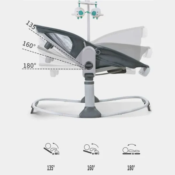 Mastela – Baby Bassinet And Rocker 6 In 1 For Newborn – Grey
