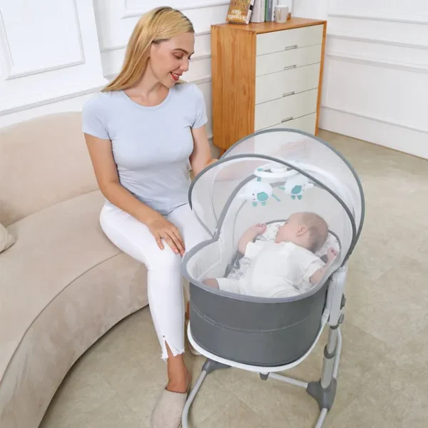 Mastela – Baby Bassinet And Rocker 6 In 1 For Newborn – Grey