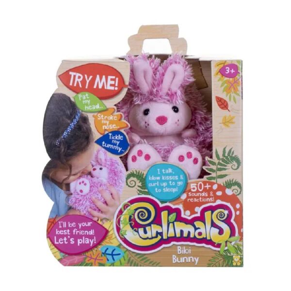Golden Bear – Curlimals Interactive Plush Soft Toy for Kids – Pink Hedgehog