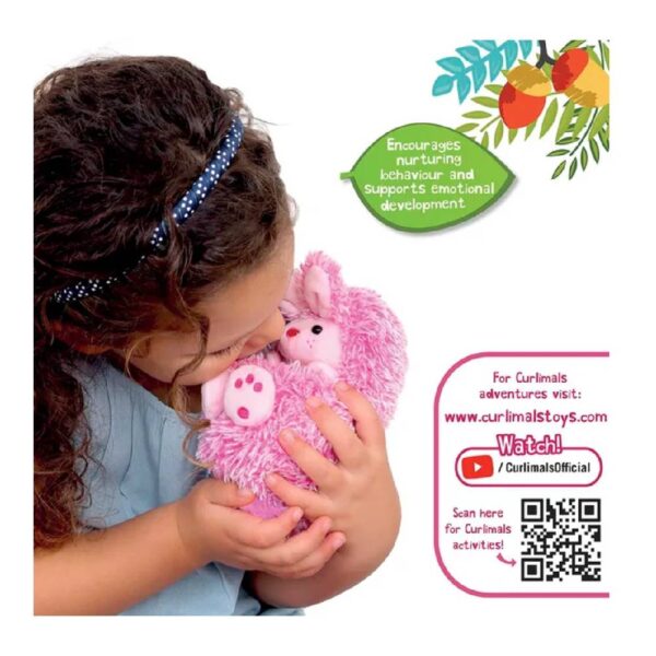 Golden Bear – Curlimals Interactive Plush Soft Toy for Kids – Pink Hedgehog