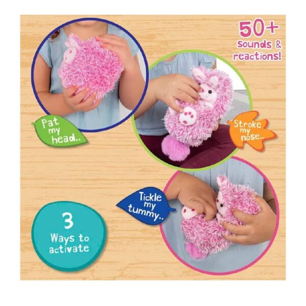 Golden Bear – Curlimals Interactive Plush Soft Toy for Kids – Pink Hedgehog
