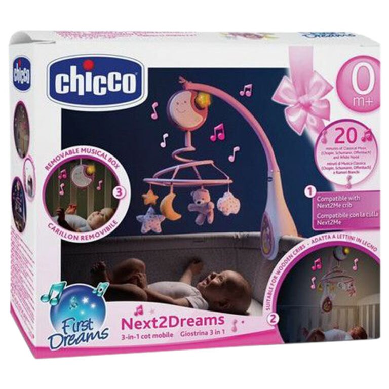 Chicco - First Dreams Next2Dreams Baby Cot Mobile 0m+ Pink