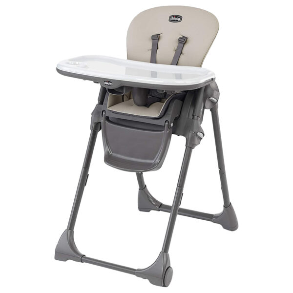 Chicco – Polly Space-Saving Fold High Chair – Taupe