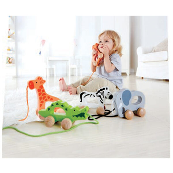Hape – Elephant-Themed Push & Pull Along Toy
