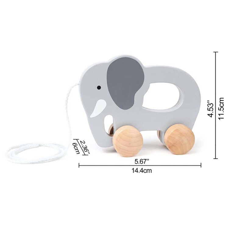 Hape - Elephant-Themed Push & Pull Along Toy