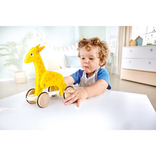 Hape – Push and Pull Giraffe Wooden Pull Along Toy