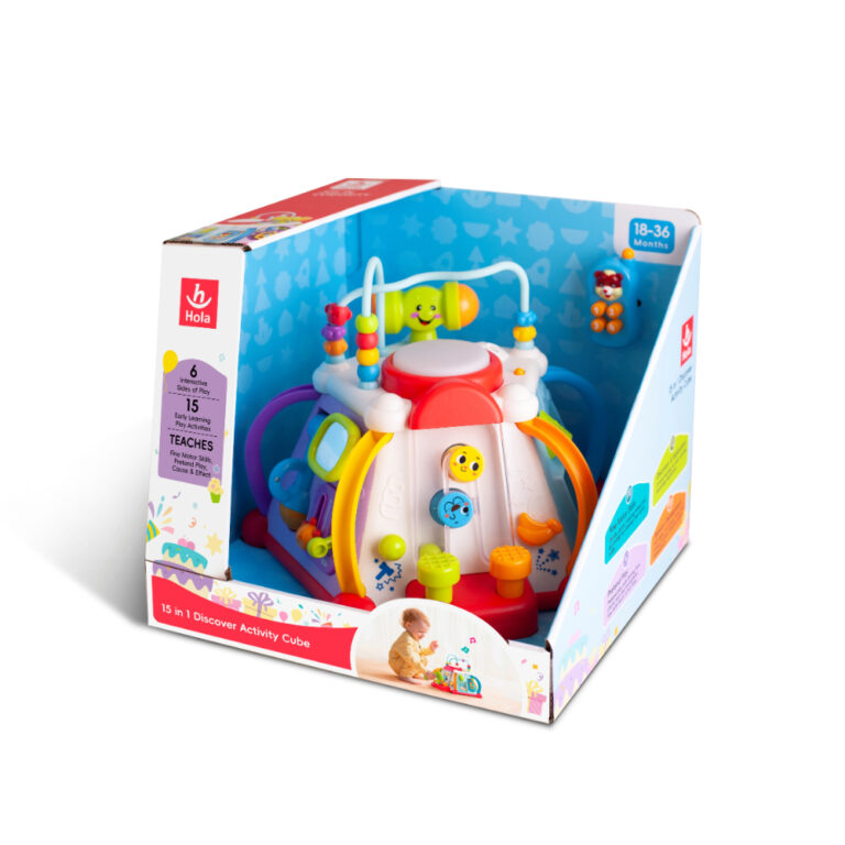 Hola - 15-in-1 Discover Activity Cube, Interactive Toy for Toddlers 1-3, Music, 18 m+