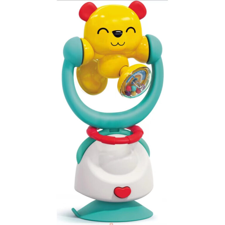 Hola - 2-in-1 Bear Rattle – Suction teether toy for babies 6M+.