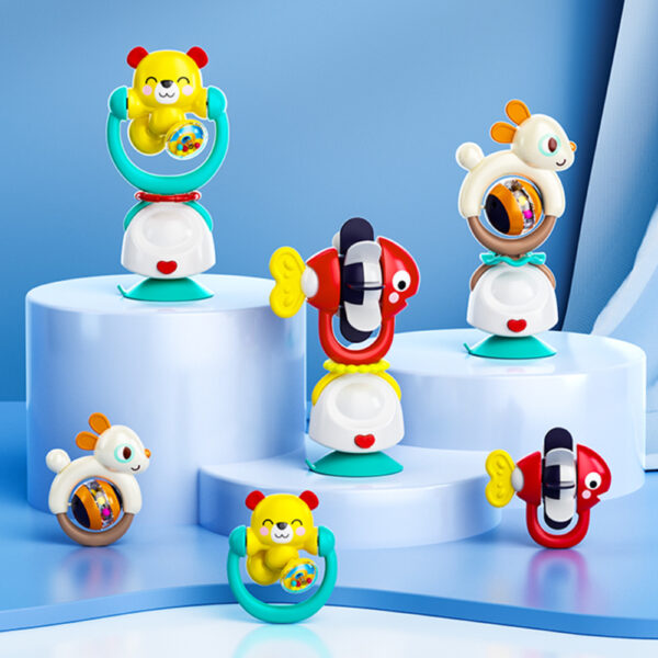 Hola – 2-in-1 Bear Rattle – Suction teether toy for babies 6M+.