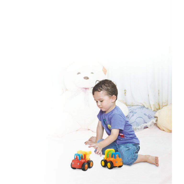 Hola - Builder Construction Truck, Friction Powered Toy Truck, Realistic Design w/ Movable Parts, 18 +
