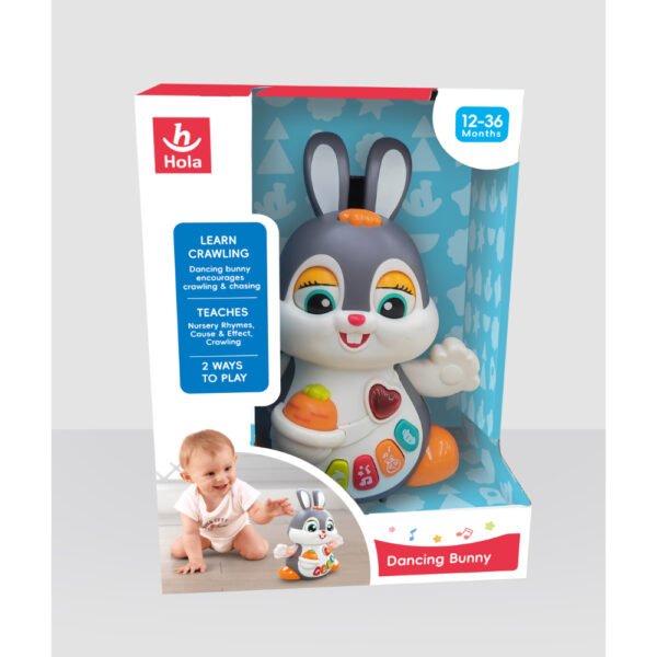 Hola – Dancing Bunny – Interactive Toy with Music, Dancing, Flapping Ears, 12M+