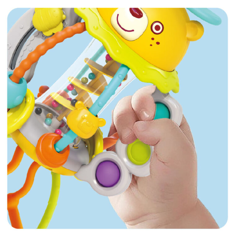 Hola Shake & Pull Busy Ball - Interactive Toy for Toddlers 6M+