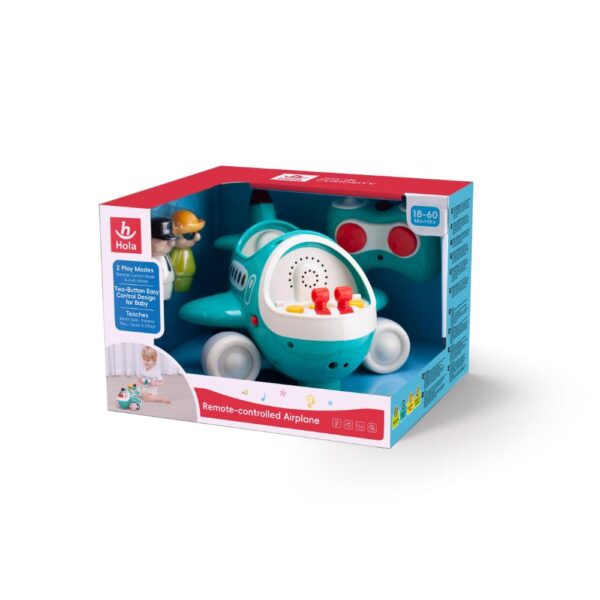 Hola – RC Airplane with lights, sounds, and removable pilot. For kids 3+