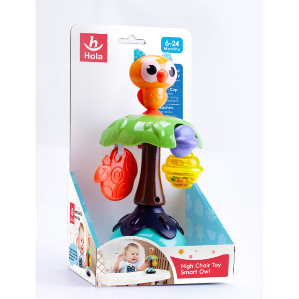 Hola – Smart Owl Suction Toy – Sensory & motor skills, safe for babies 6M+.