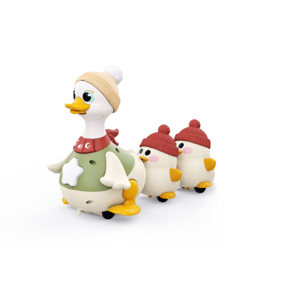Hola – Waddling Duck Family – Interactive Tummy Time Toy with Talking Mama Duck, 6M+