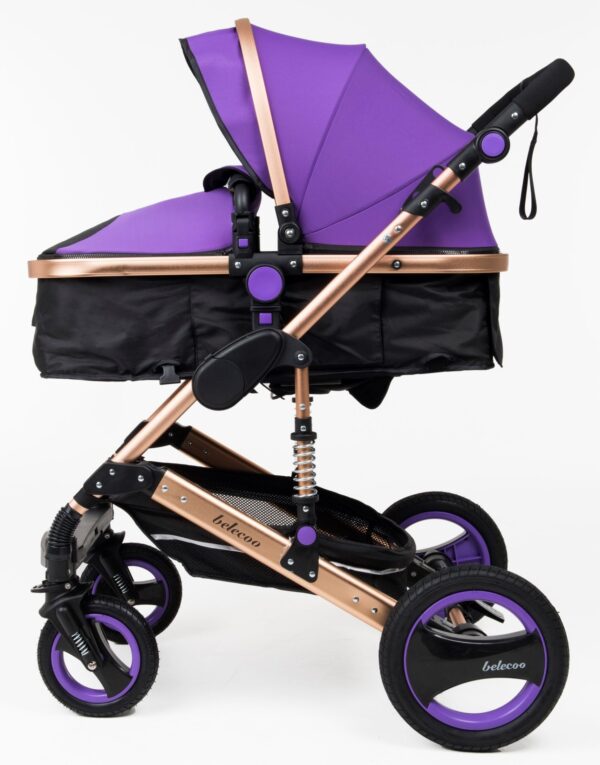Belecoo 6 Purple – Classic 3 in 1 Pram/stroller