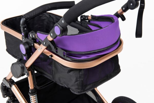 Belecoo 6 Purple – Classic 3 in 1 Pram/stroller