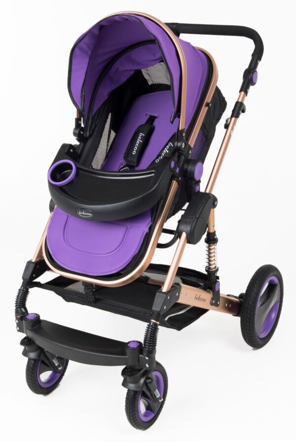 Belecoo 6 Purple – Classic 3 in 1 Pram/stroller