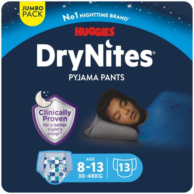Huggies Drynites Pyjama Pants for Boys, 8-15 Years (27-57 kg) - 13 Pants
