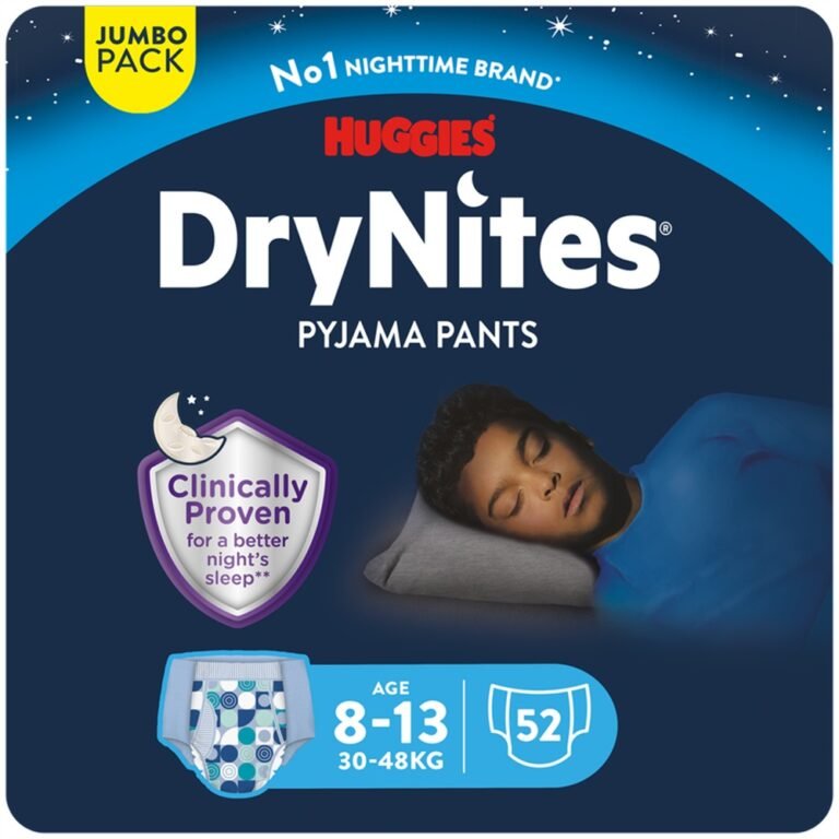 Huggies - Drynites Pyjama Pants 8-15Y Boy 27-57kg - 52 Bed Wetting Pants