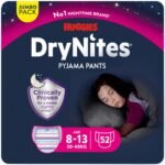 Huggies – Drynites Pyjama Pants, 8-15Y Girl – 52 Bed Wetting Pants