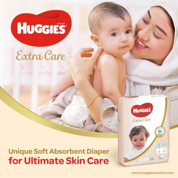 Huggies – Extra Care, Jumbo Pack, Size 4, 8-14 Kg – 204 Pcs