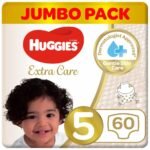 Huggies – Extra Care, Jumbo Pack, Size 5, 12-22 Kg – 60 Pcs