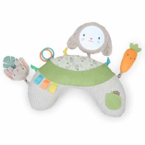 Ingenuity Cozy Prop Sylvi Tummy Time Activity Pillow for Babies – Supportive Infant Play Pillow with Toys – Ages 0 to 12 Months