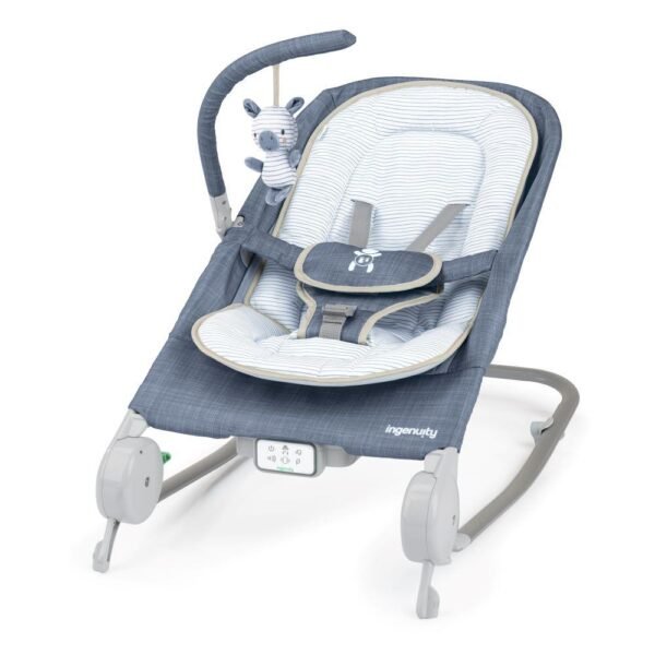 Ingenuity – Happy Belly Rock-to-bounce Massage Sea – Chambray