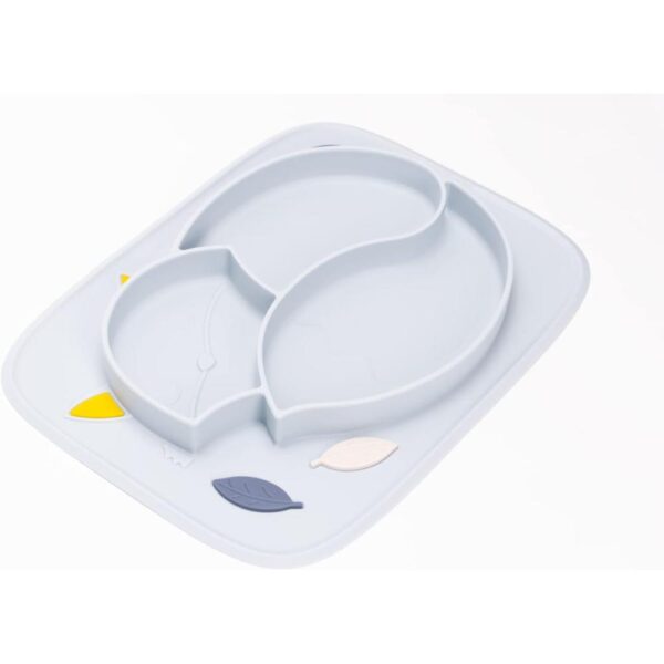 Innogio – Gio Fox Toddler Plate For Baby, Dishwasher Safe, Blue