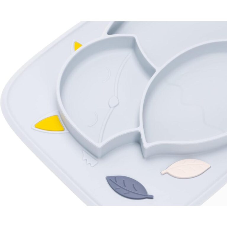 Innogio - Gio Fox Toddler Plate For Baby, Dishwasher Safe, Blue