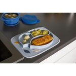 Innogio – Gio Fox Toddler Plate For Baby, Dishwasher Safe, Blue