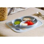 Innogio – Gio Fox Toddler Plate For Baby, Dishwasher Safe, Blue