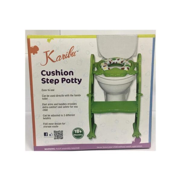 Karibu – Frog Shape Cushion Potty Seat With Ladder – Green