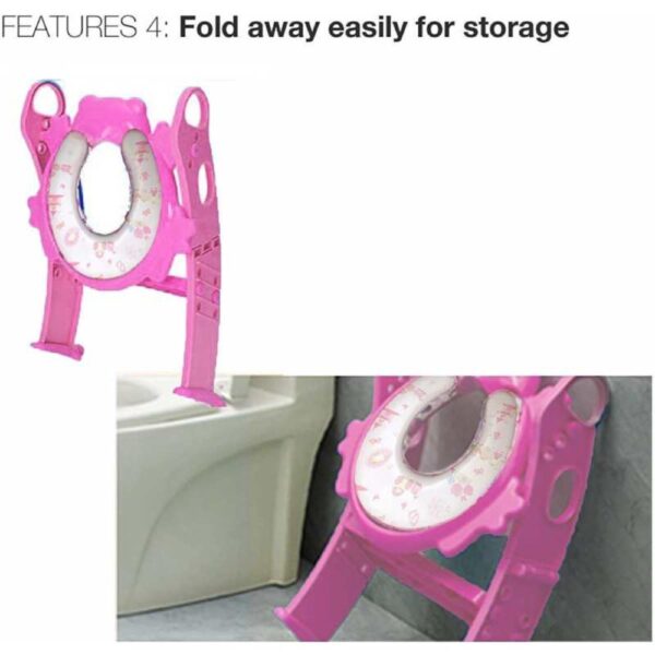 Karibu – Frog Shape Cushion Potty Seat With Ladder – Pink