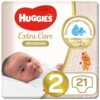Huggies – New Born Diapers, Size 2, Carry Pack, 4-6 Kg – 21 Diapers