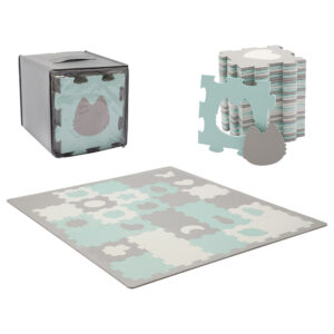 Kinderkraft – Puzzle Luno Shapes Mat 30pcs – Mint