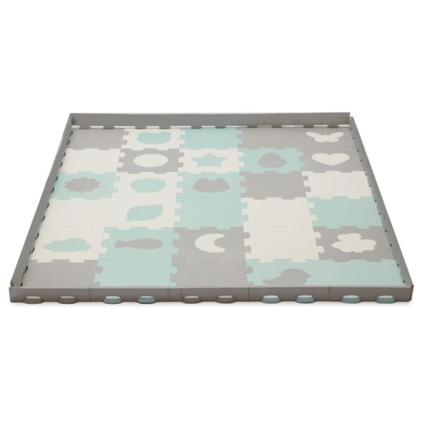 Kinderkraft – Puzzle Luno Shapes Mat 30pcs – Mint